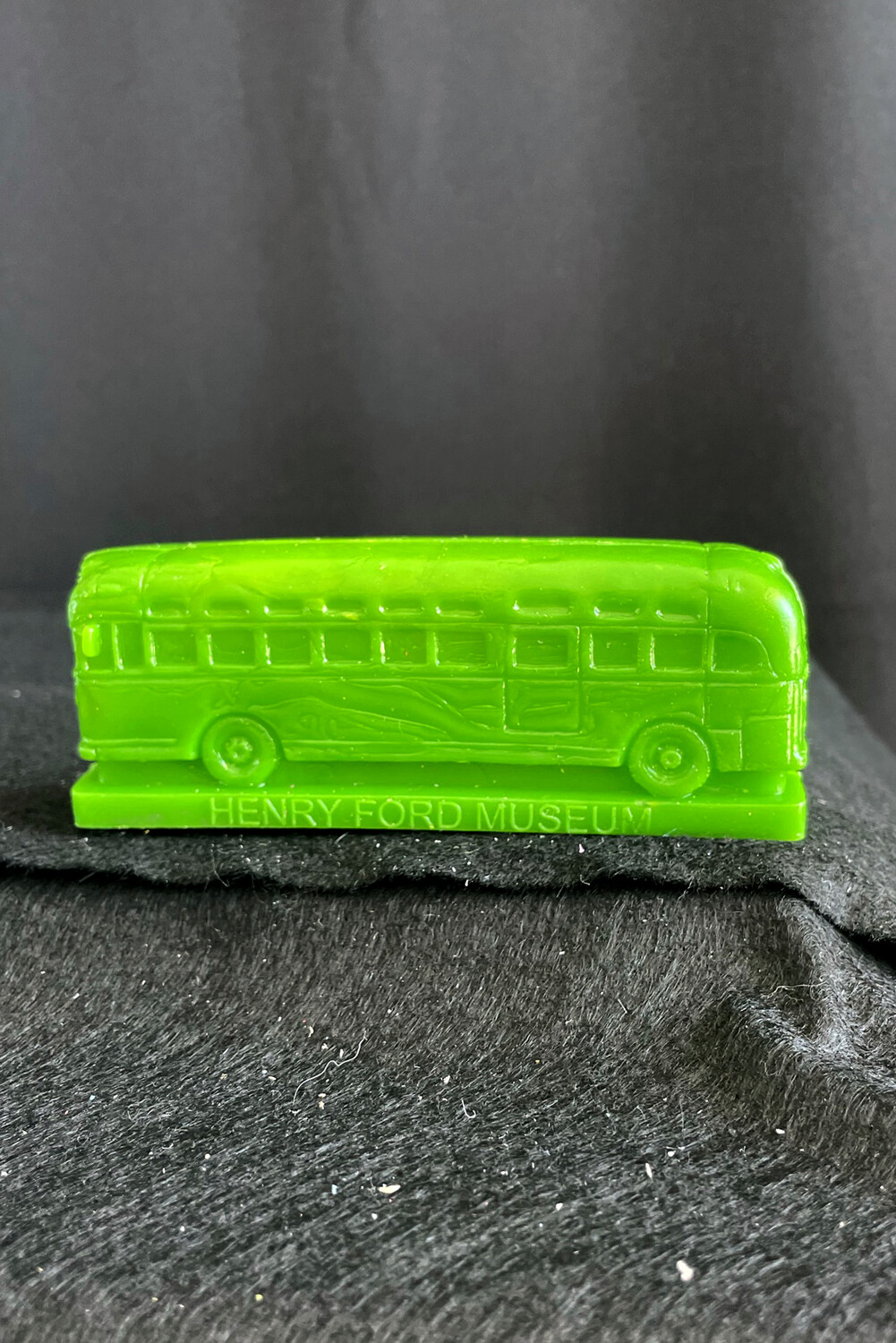 Green Mold-A-Rama Rosa Parks Bus Statue from the Henry Ford Museum