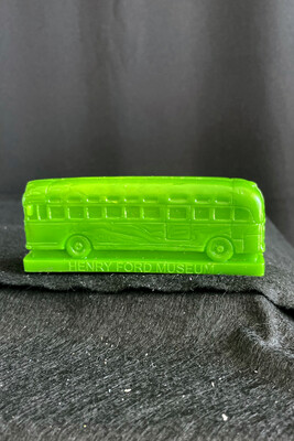 Green Mold-A-Rama Rosa Parks Bus Statue from the Henry Ford Museum