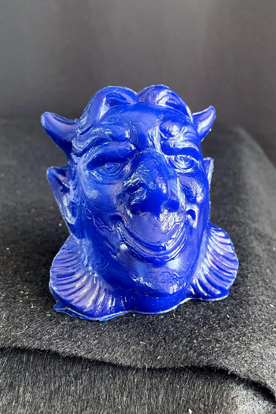 Blue Mold-A-Rama Devil Bust