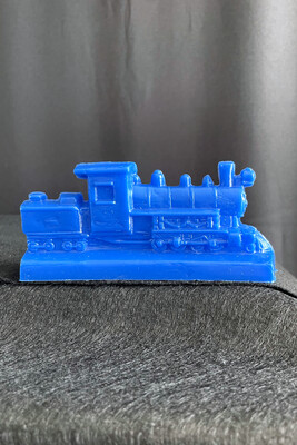 Blue Large Train Mold-A-Rama Statue