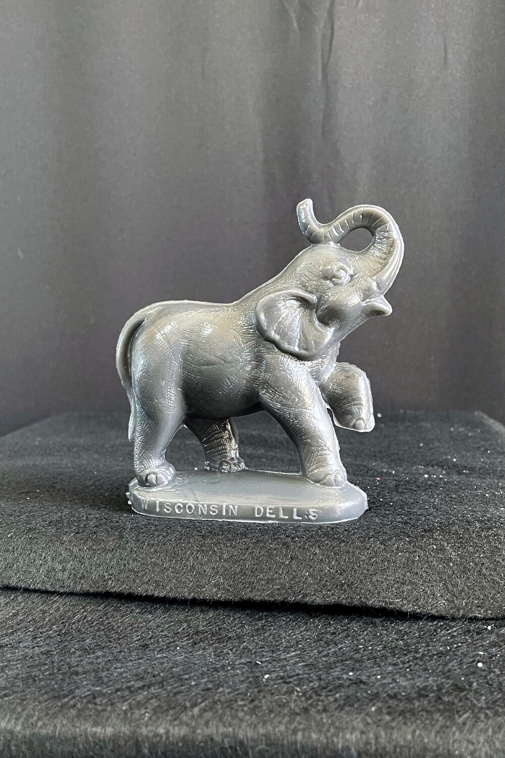 Grey Mold-A-Rama Elephant Figurine from Wisconsin Dells Kalahari Resort 
