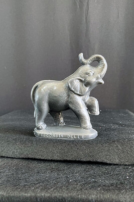 Grey Mold-A-Rama Elephant Figurine from Wisconsin Dells Kalahari Resort 