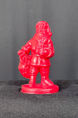 Museum of Science & Industry red souvenir Santa Claus plastic Mold-A-Rama figurine
