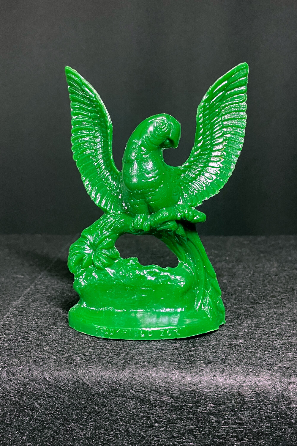 Green Mold-A-Rama Macaw Figurine from Brookfield Zoo
