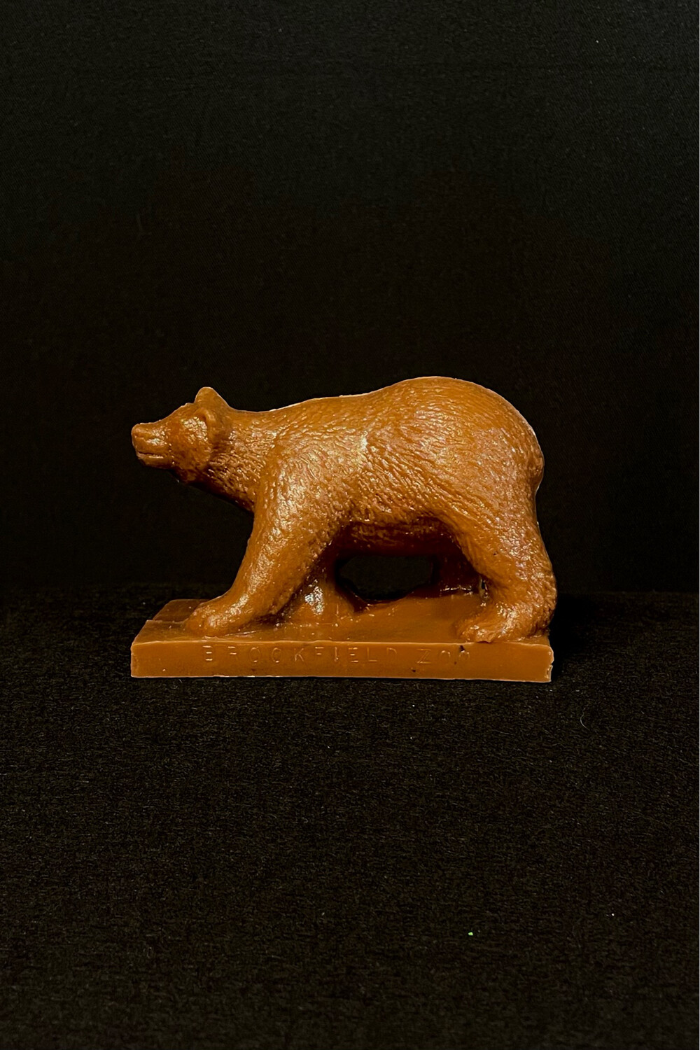 Brown Mold-A-Rama Walking Bear Figurine from Brookfield Zoo