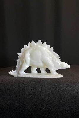 White Mold-A-Rama Stegosaurus Figurine from the Field Museum