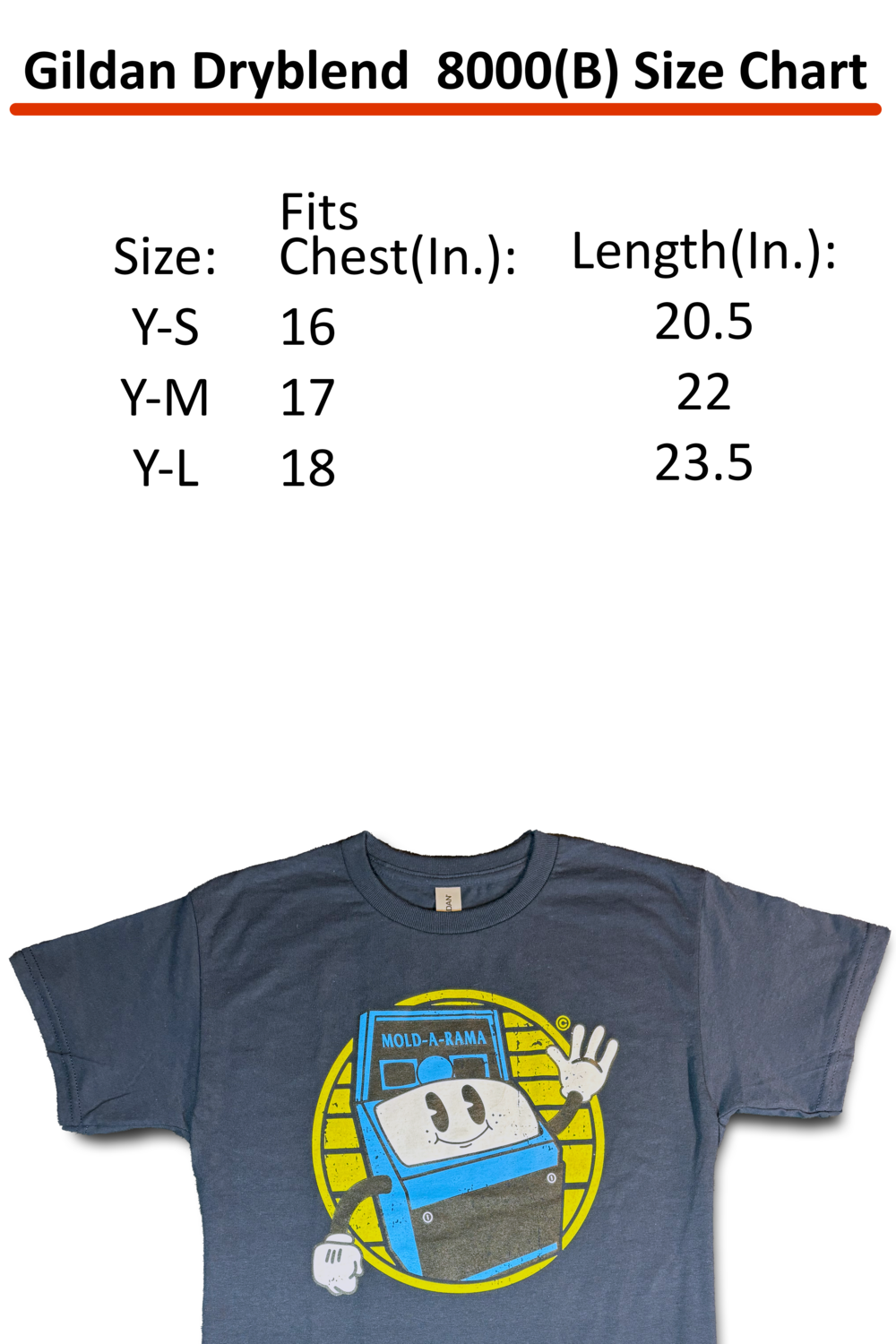 Melton the Machine Mascot T-Shirt [Youth] | Mold-A-Rama Inc.
