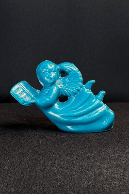 Teal Mold-A-Rama Choir Girl Ornament Figurine from Brookfield Zoo