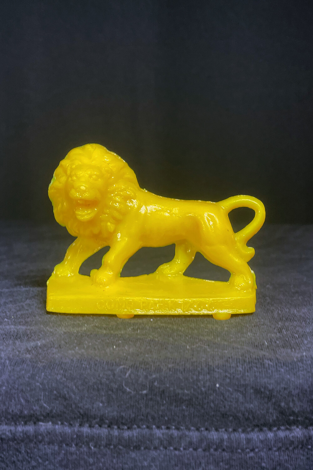 Vintage Lion: Como Park Zoo Yellow Mold-A-Rama Vintage Lion Figurine from Como Park Zoo