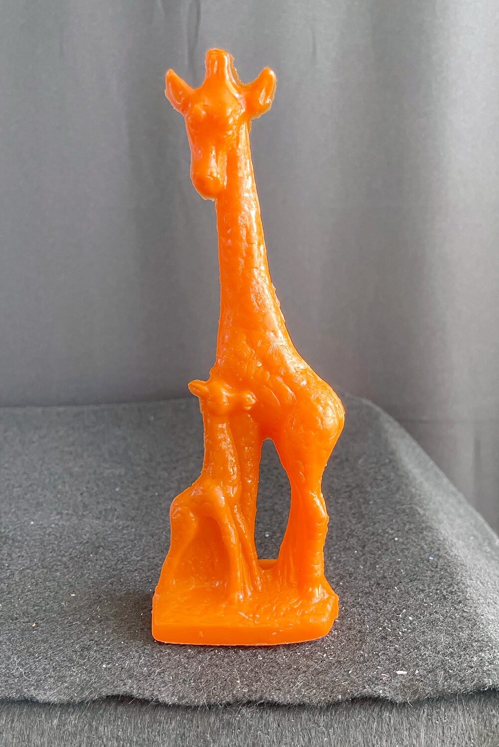 Orange Mold-A-Rama Giraffe Figurine from San Antonio Zoo