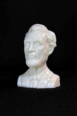 Grey Mold-A-Rama Bearded Abraham Lincoln Bust