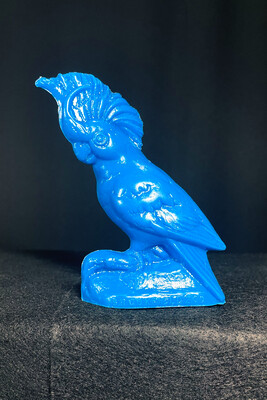 Blue Mold-A-Rama Cockatoo Figurine from Brookfield Zoo