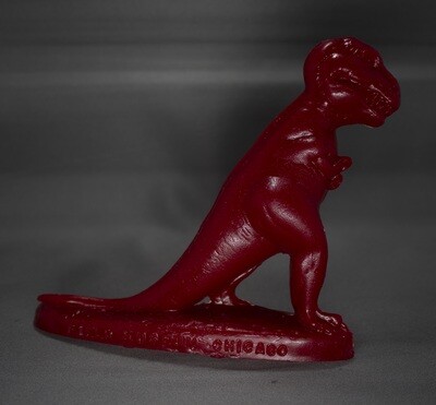 Back of Red Mold-A-Rama T-Rex Figurine from the Field Museum