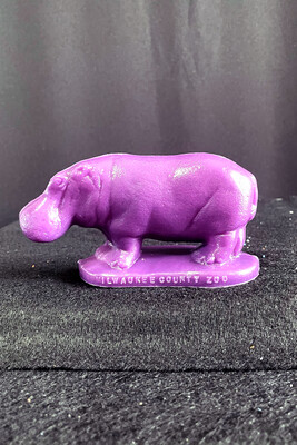 Purple Mold-A-Rama Hippo Figurine from Milwaukee County Zoo