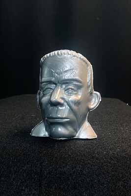 Silver Mold-A-Rama Frankenstein Bust