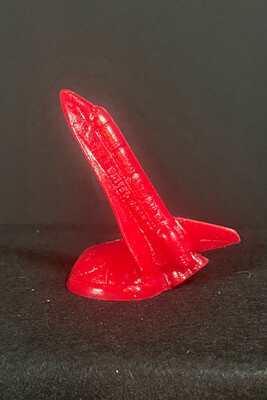 Red Space-shuttle Over Earth Mold-A-Rama Statue