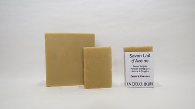 Mini Savon invité - Savon LAIT D'AVOINE - Visage, Corps et CHEVEUX - 25g