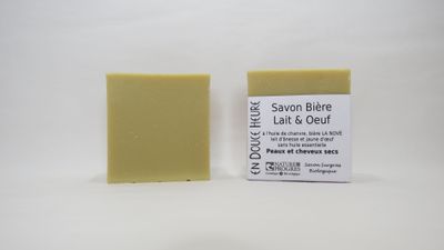Savon BIÈRE LAIT ŒUF - Visage, Corps et CHEVEUX - 100g