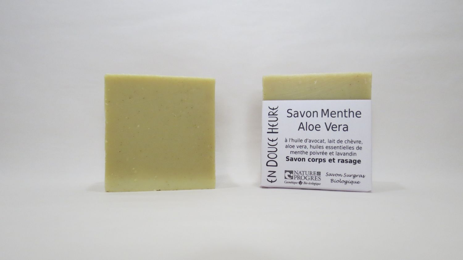 Savon MENTHE ALOÉ VERA - Visage, Corps et RASAGE - 100g