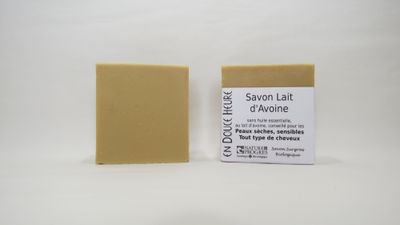 Savon LAIT D'AVOINE - Visage, Corps et CHEVEUX - 100g