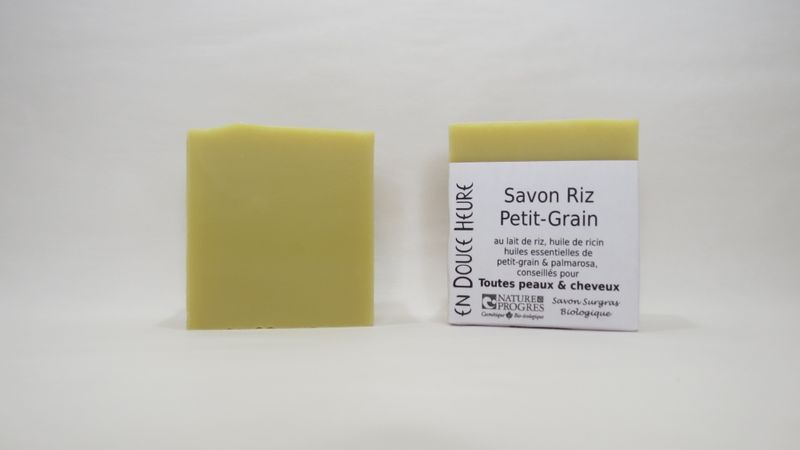 Savon RIZ PETIT GRAIN - Visage, Corps et CHEVEUX - 100g