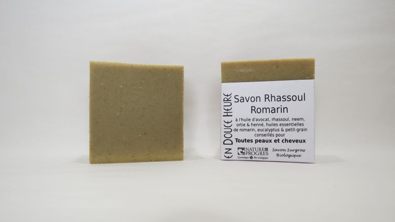 Savon RHASSOUL ROMARIN - Visage, Corps et CHEVEUX - 100g
