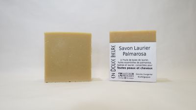 Savon LAURIER PALMAROSA - Visage, Corps et CHEVEUX - 100g