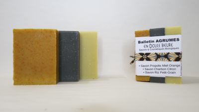 Ballotin AGRUMES - Visage et Corps- 3 savons 50g