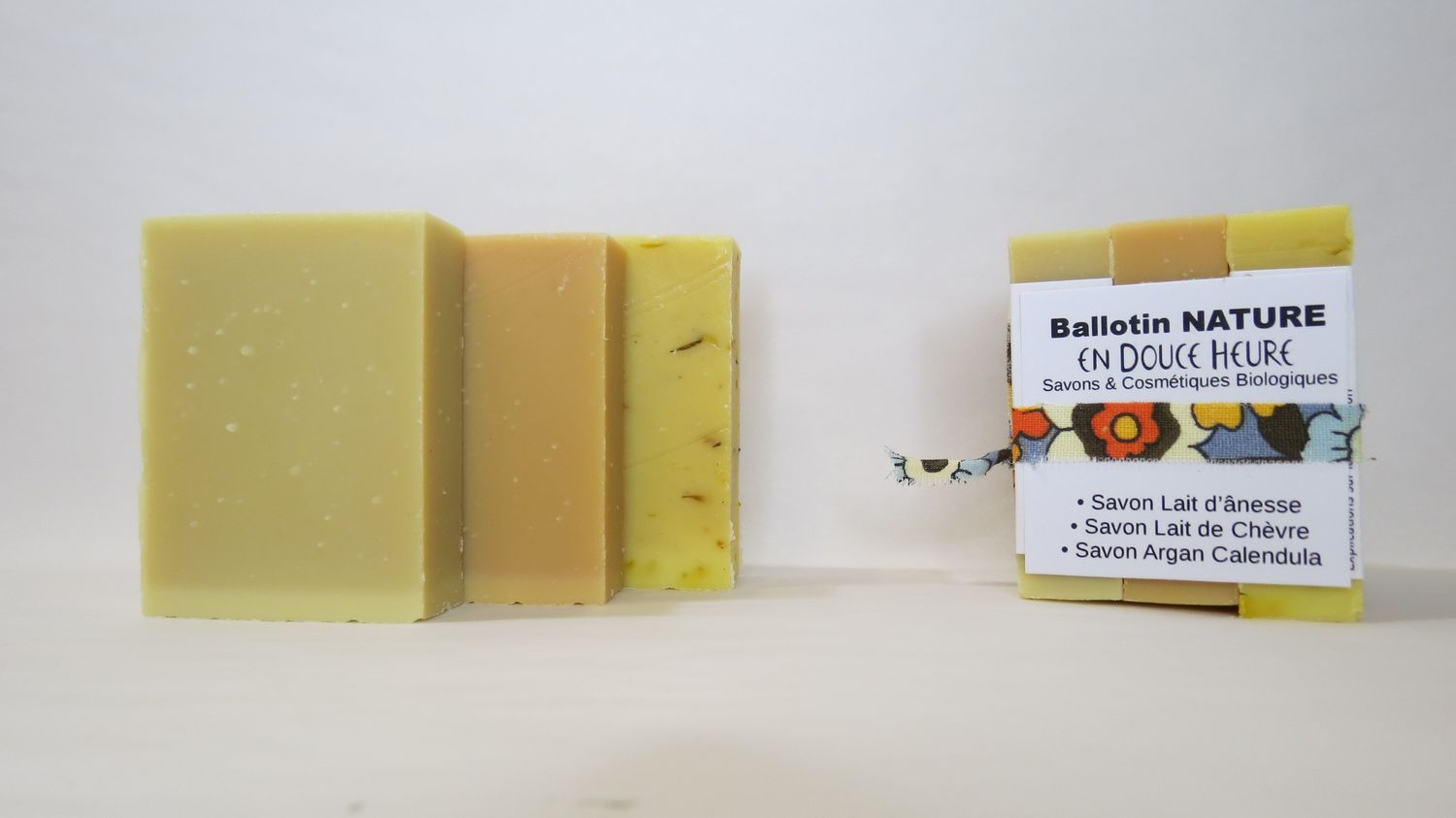 Ballotin NATURE - Visage et Corps - 3 savons 50g