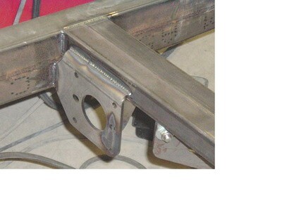 Trimmed and welded to our #2115 transmission crossmember.