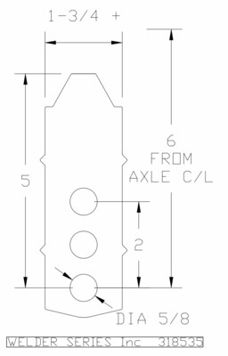 Axle Bracket; Triangulated; Custom Specs