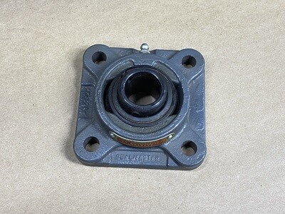 Flange-Mount Ball Bearing Unit - 1 in Bore, 4-Bolt Flange Mount, Set Screw Locking, Cast Iron Housing Material, Non-Expansion Bearing (Fixed), Standard Duty, Felt Labyrinth Seal Seal