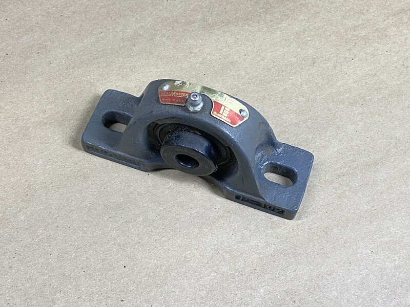 Pillow Block Ball Bearing Unit - 2-Bolt Base, 1/2 in Bore, Cast Iron Material, Standard Duty, Non-Expansion Bearing (Fixed)