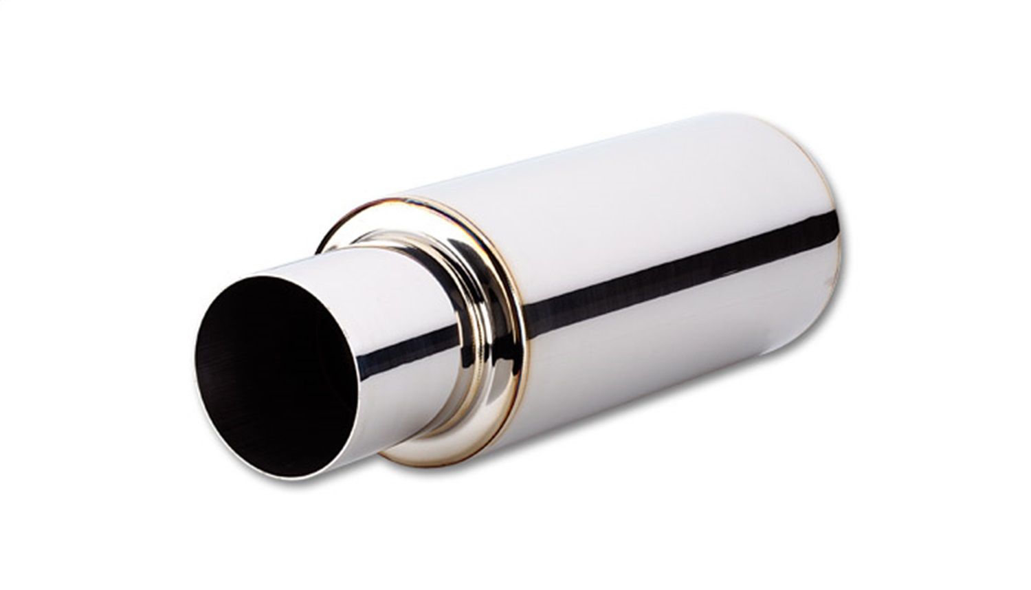 Vibrant Performance 1057 TPV Universal Muffler with 2.5&quot; Inlet and 4&quot; Straight-Cut Tip