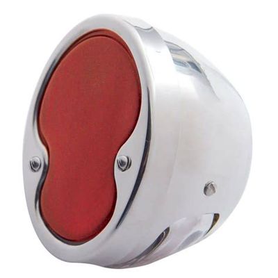 Incandescent Tail Light Assembly – 1932 Ford Car/Truck, L/H, Stainless Steel Housing with Glass Lens