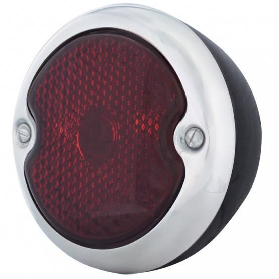Tail Light Assembly – 1933–36 Ford Car/Truck, R/H, Black Housing with Glass Lens