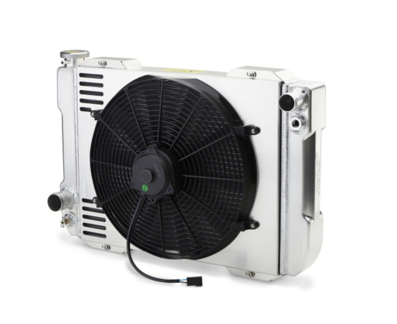 1-2-3 Radiator System – Universal Fit – Manual Transmission – Inlet Passenger Side / Outlet Driver Side – 19" Core