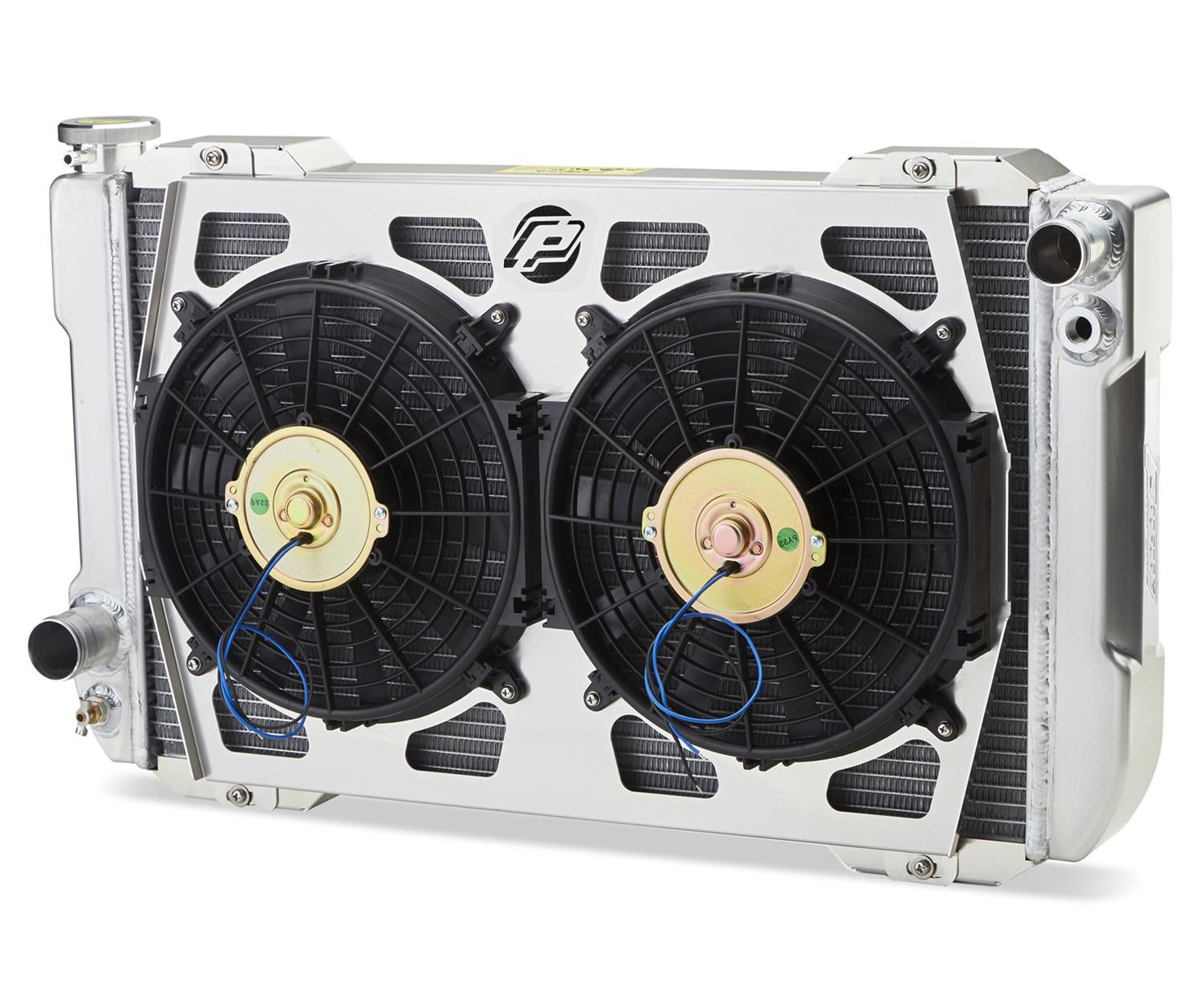 Proform 1-2-3 Series Radiator System – Universal Ford, 26&quot; Core, Bracket with Fans, Manual Transmission
