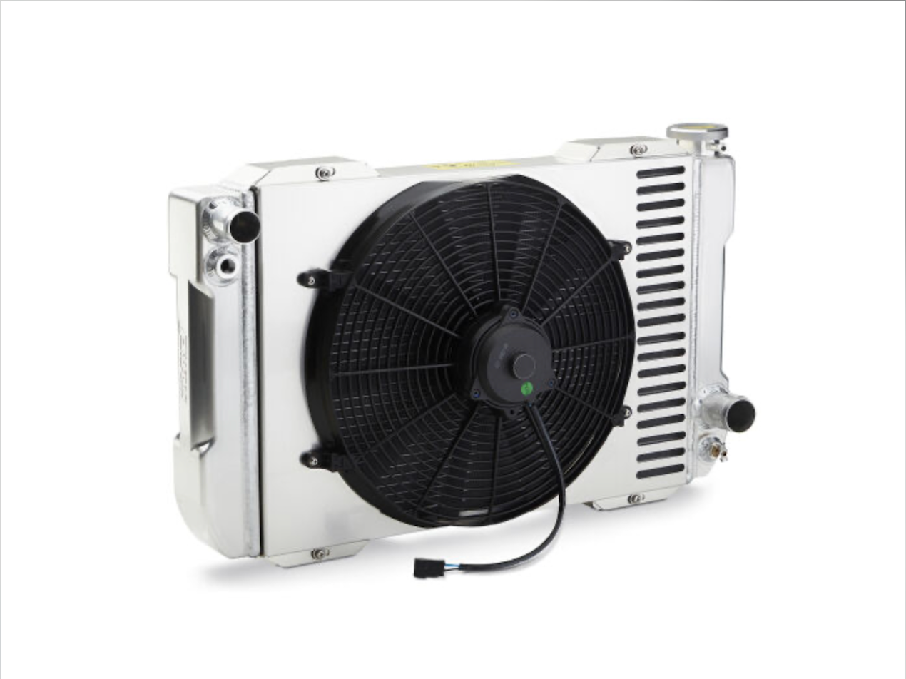 Proform 1-2-3 Series Radiator System – Universal GM, 23&quot; Core, Shroud &amp; Fan, Manual Transmission