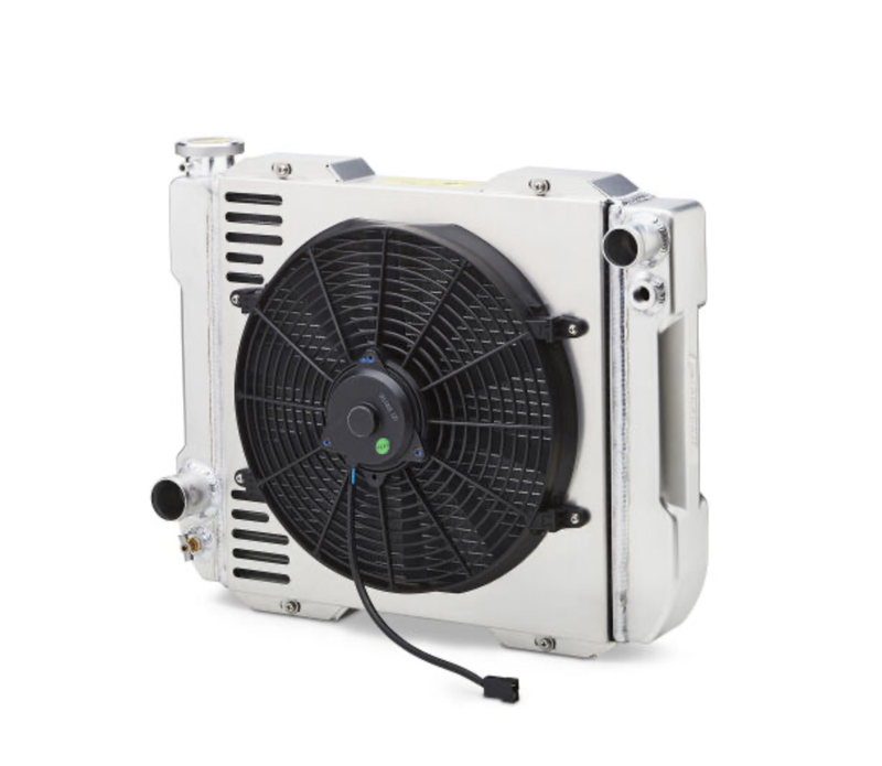 1-2-3 Radiator System – Universal Fit – Manual Transmission – Inlet Passenger Side / Outlet Driver Side – 17" Core