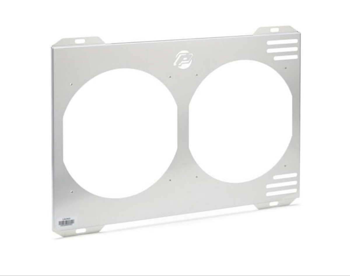 Proform 1-2-3 Series Aluminum Stage 2 Dual Fan Shroud – Dual 12&quot; Fan Design for GM &amp; Ford 26-inch Cores