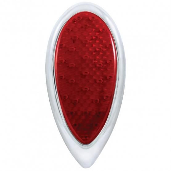 Flush-Mount LED Tail Light with Chrome Bezel – 1938-39 Ford