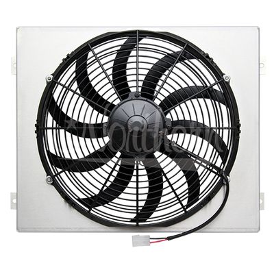 Single 14" 500W Electric Fan &amp; Shroud Assembly