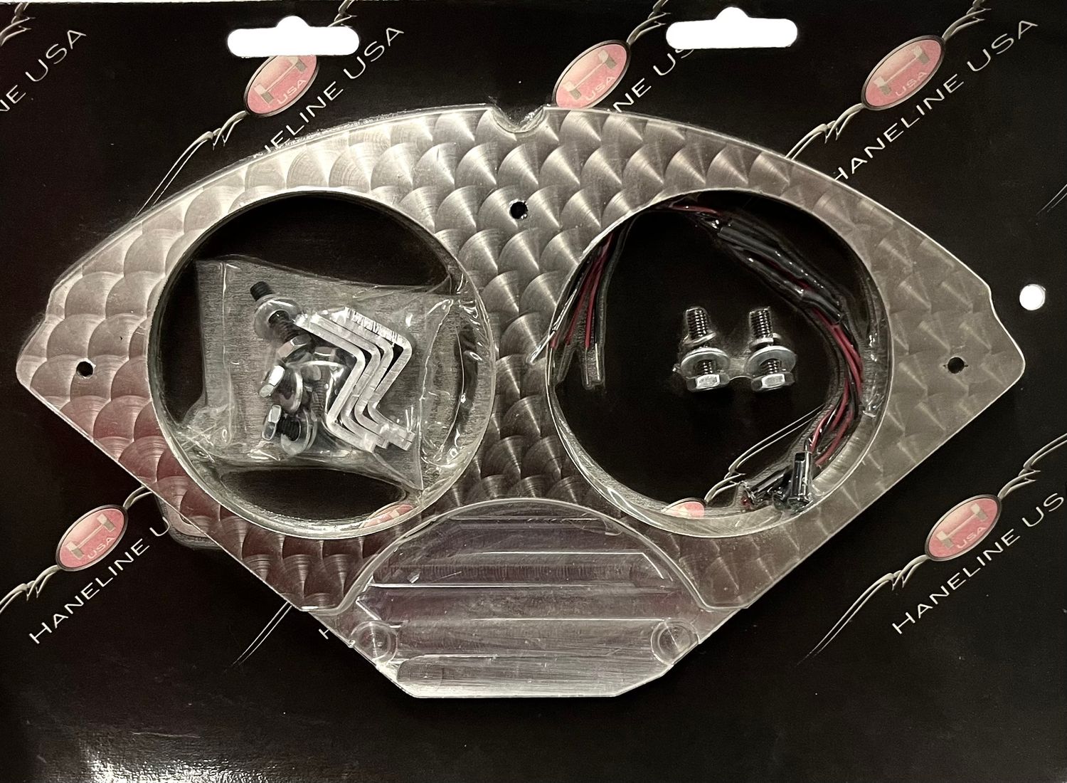 Engine-Turned Billet Aluminum Dash Panel for 1955–1956 Chevy Cars – 3-3/8&quot; Gauge Openings