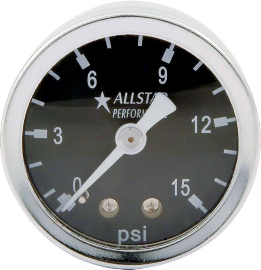 1.5&quot; Liquid-Filled Pressure Gauge – 0–15 PSI