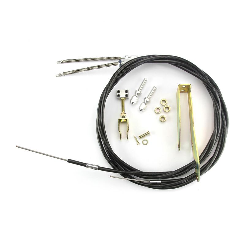 Hi-Tech Emergency Brake Cable Kit – Transmission‑Mount, Black