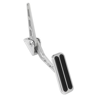 Hi‑Tech Throttle Pedal Assembly – Center‑Mount, Brushed Finish