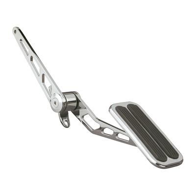 XL Chrome Steel Throttle Pedal with Rubber Insert