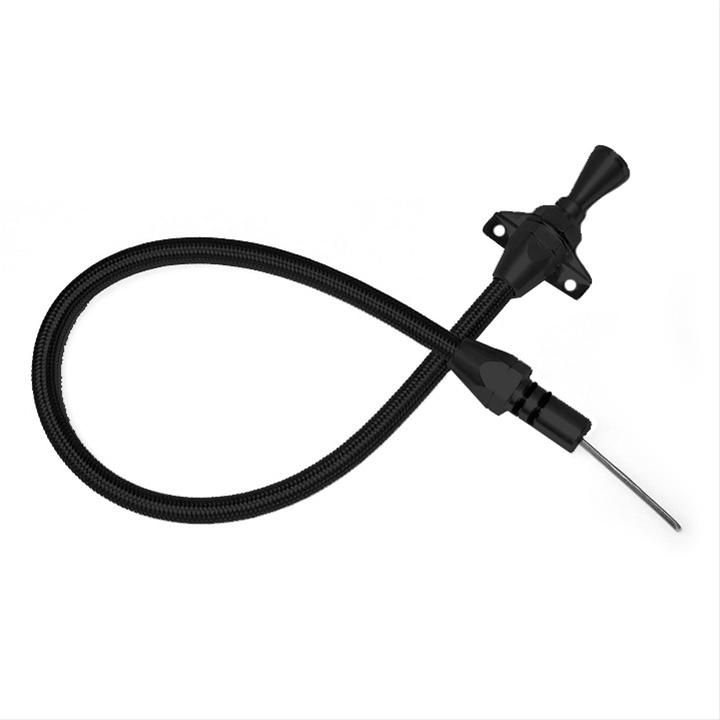 Midnight Series Firewall-Mount Transmission Dipstick – 24″, Black Stainless Housing