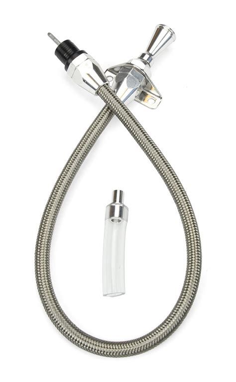 Hi‑Tech Firewall-Mount Transmission Dipstick – Ford AOD, Stainless Housing